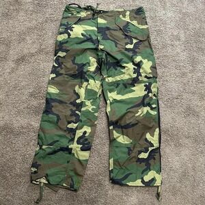 US Military Woodland Camo Extended Cold Weather Trouser Pants Large
